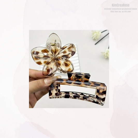 ๐ฟ Leopard Print Hair Clips ๐โจ