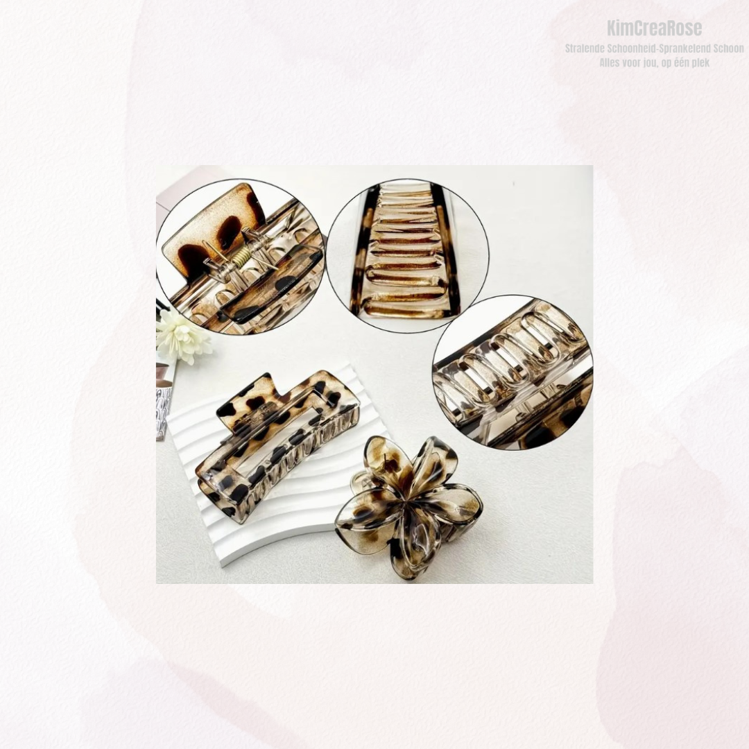 🌿 Luipaardprint Haarspelden 🐆✨