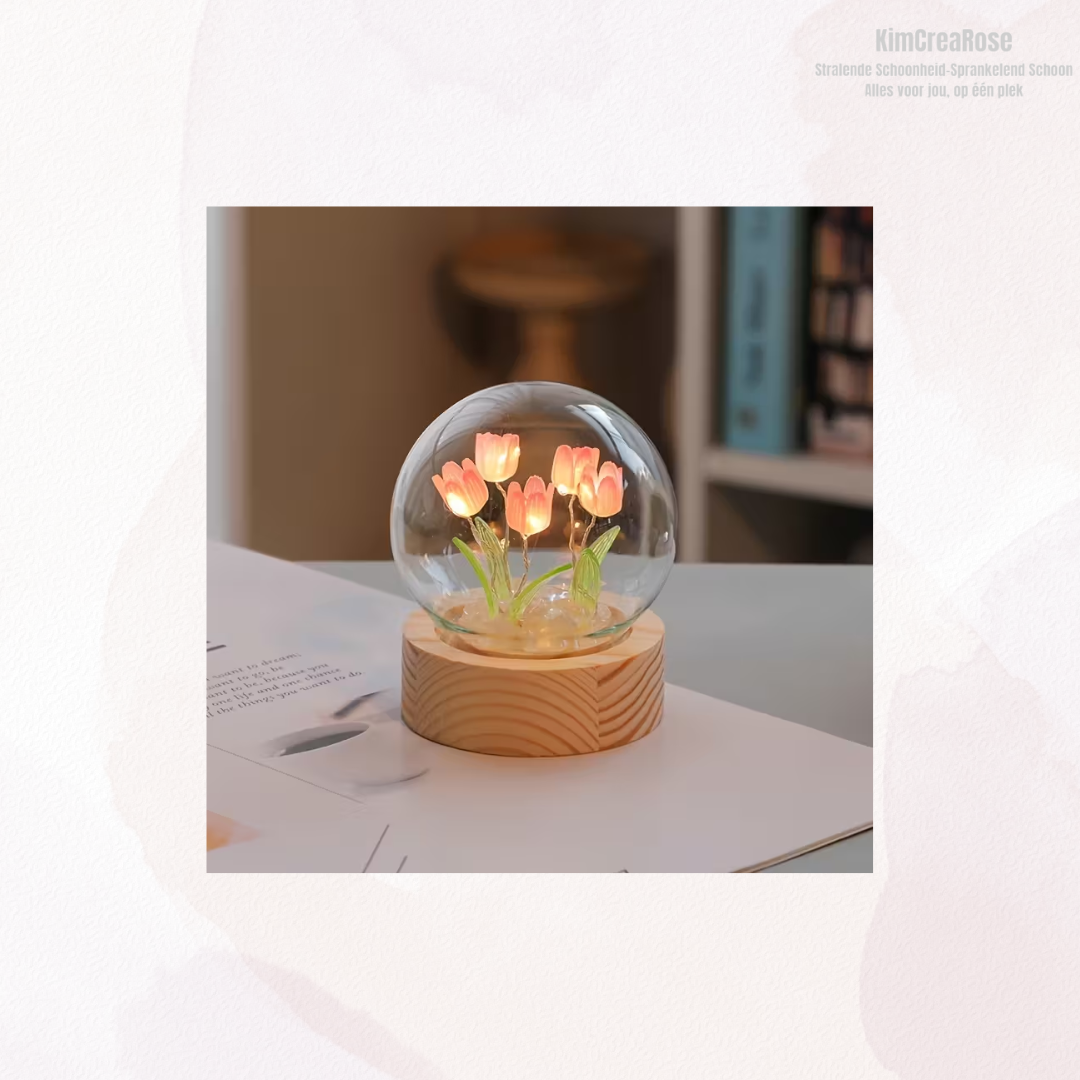 Glazen tulpen lamp