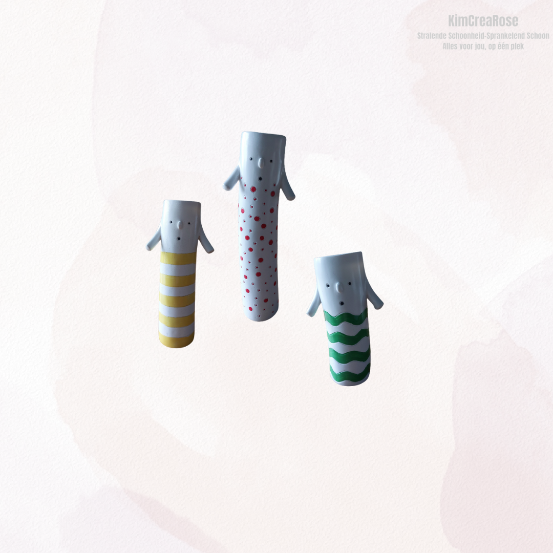 Speelse designvaas met karakter