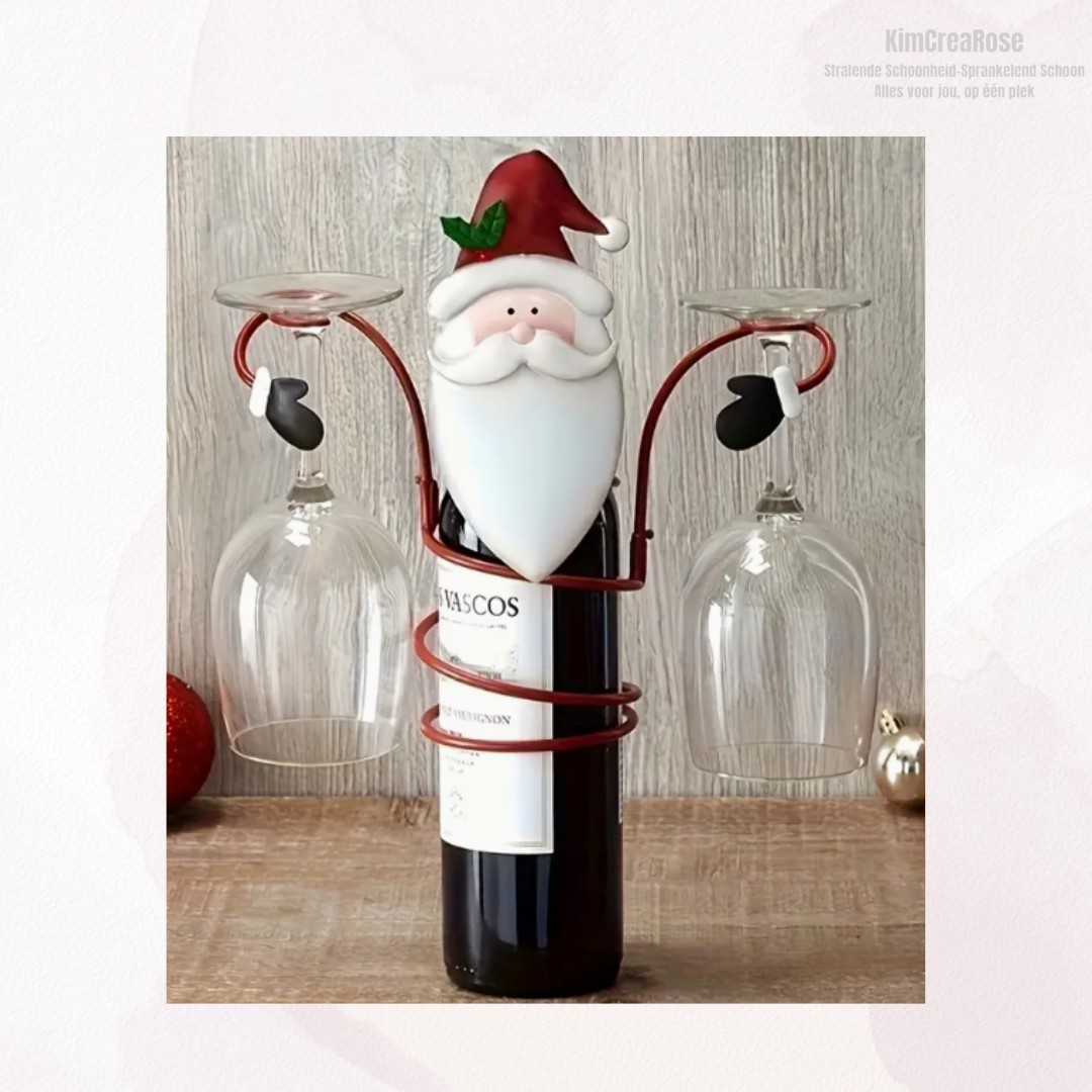 Fles en glazenhouder