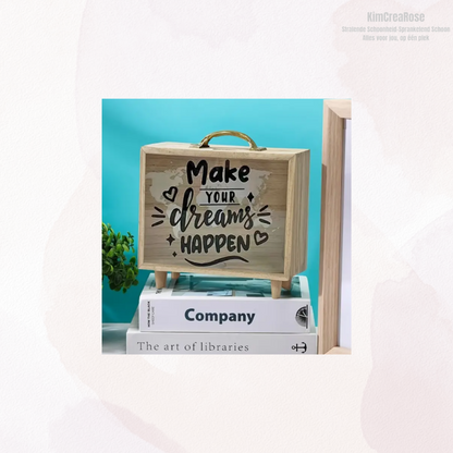 Houten reis spaarpot