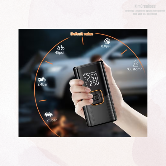 Draadloze Mini Luchtcompressor met Digitaal Display
